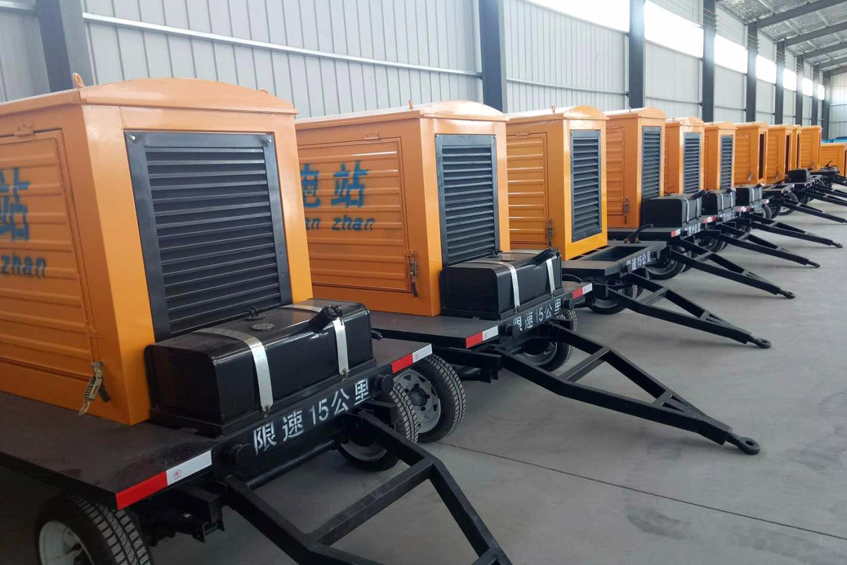 江安发电机租赁施工现场